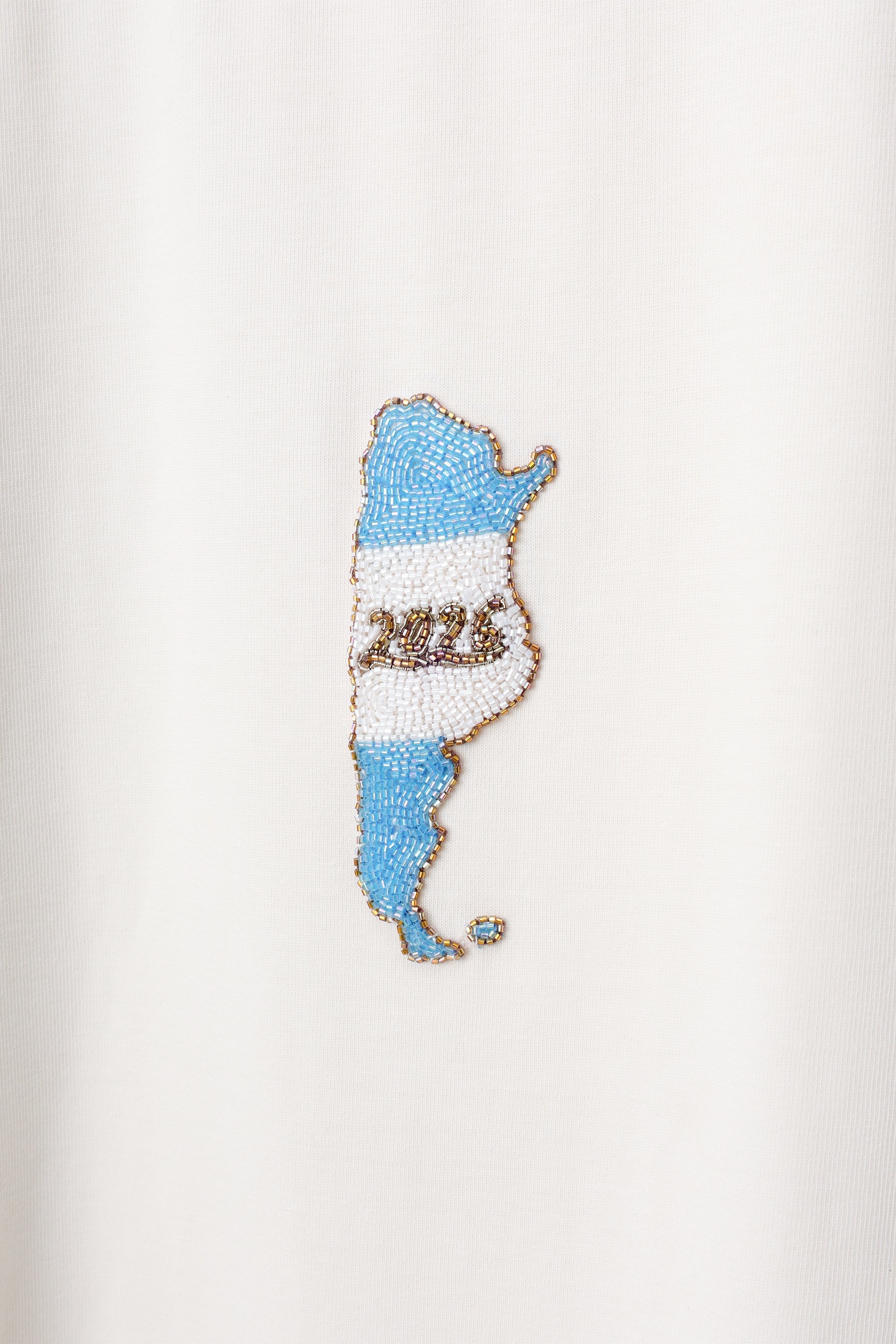 "Le Argentina 2026" hand embroidered T-Shirt