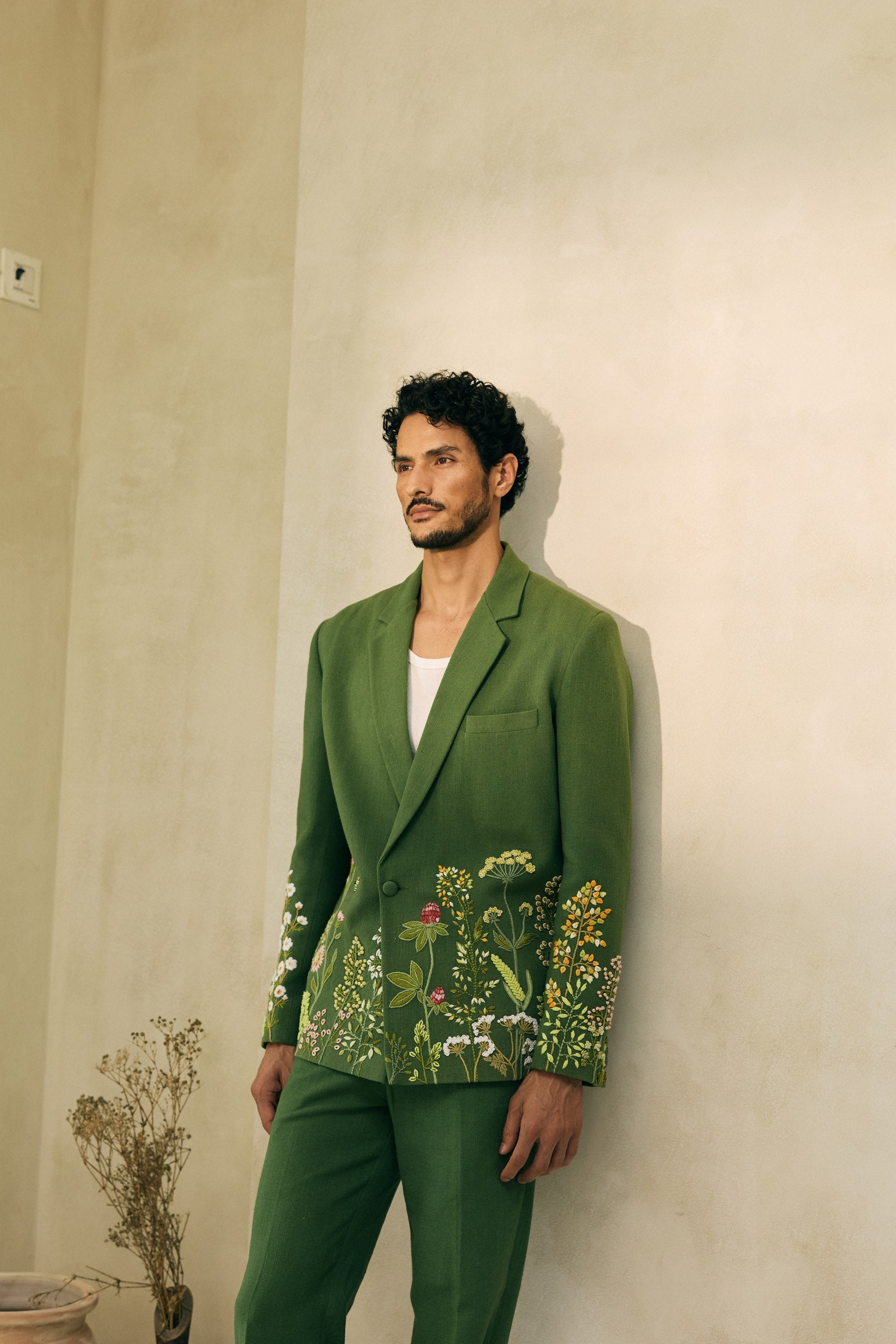 Formal pants- Moss green
