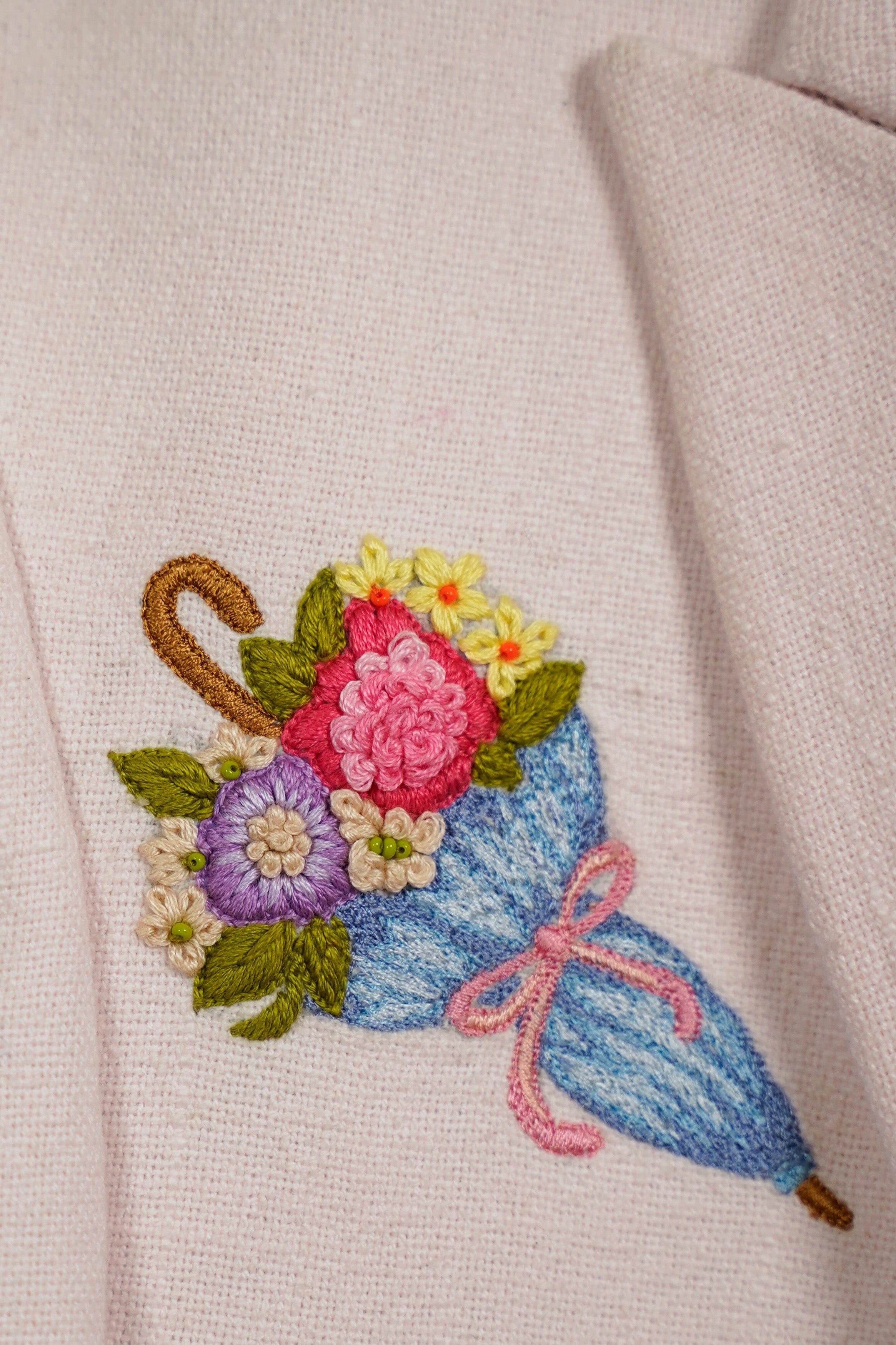 “Amore Mio” hand embroidered blazer