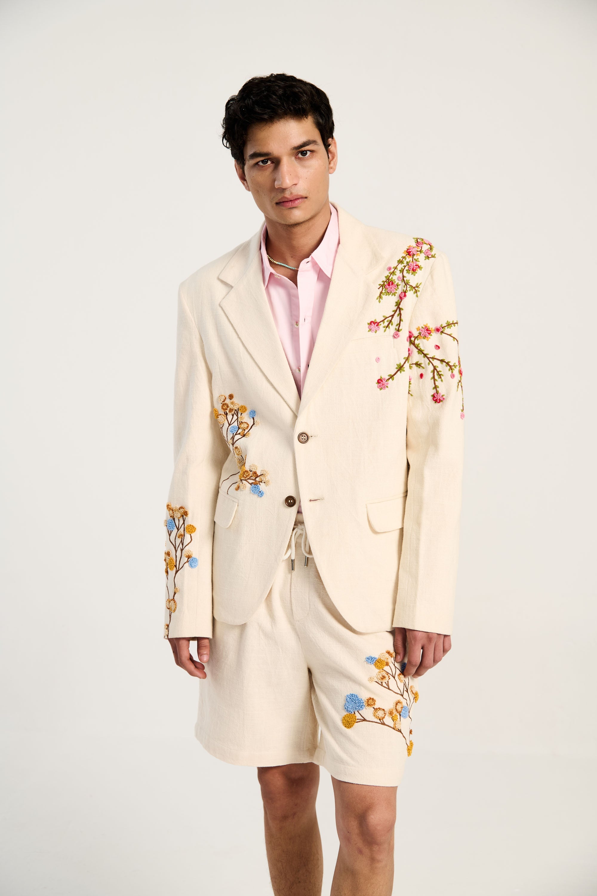 "Le Summer" hand embroidered blazer