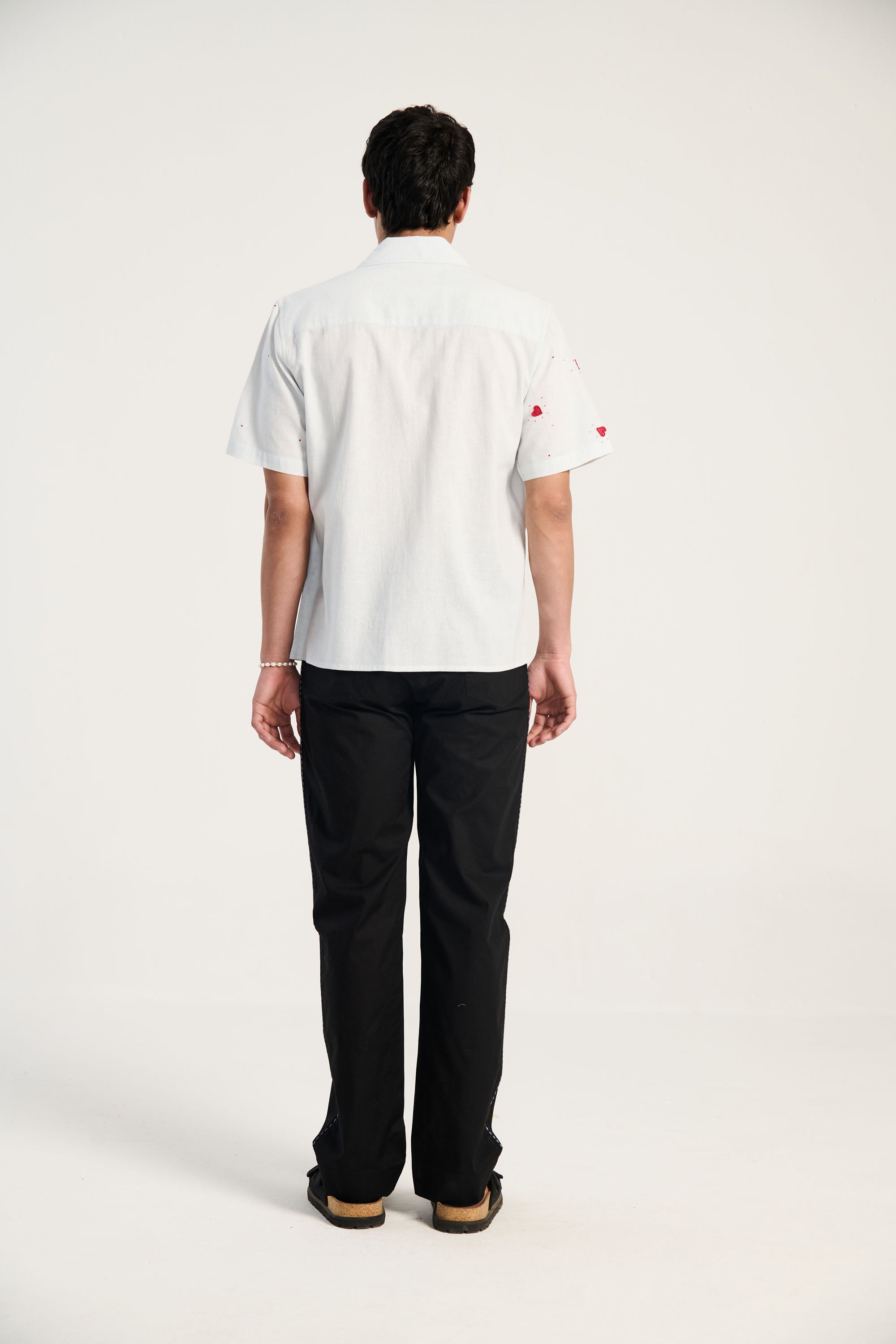 Love is in the air" hand embroidered shirt