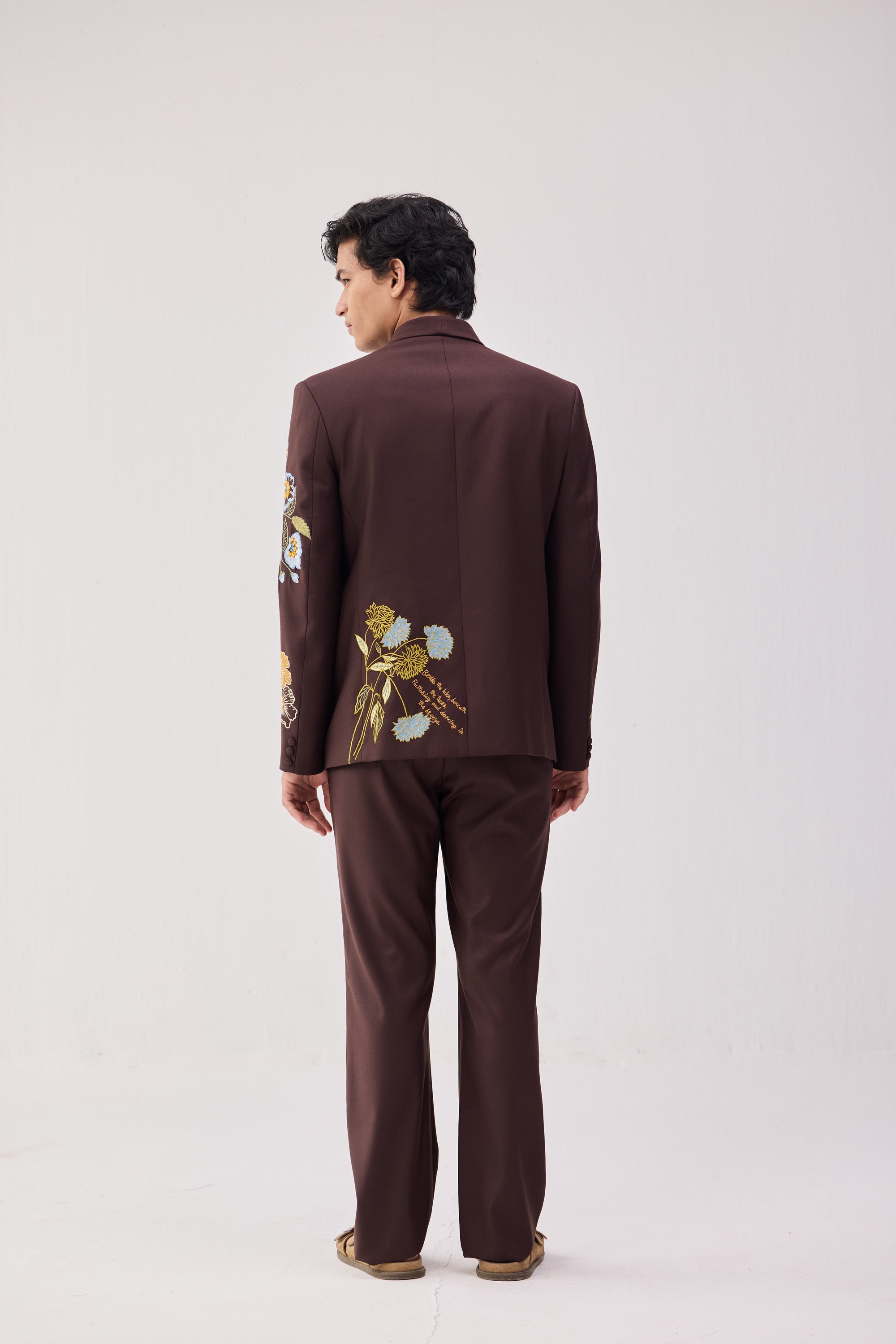"The secret garden" embroidered casual wedding blazer