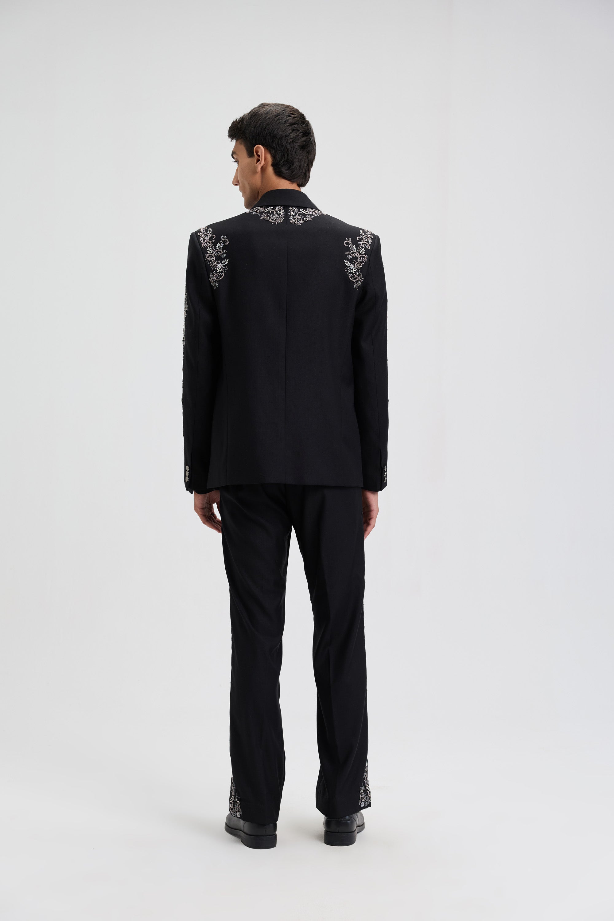 "Midnight in Paris" Hand Embroidered Blazer