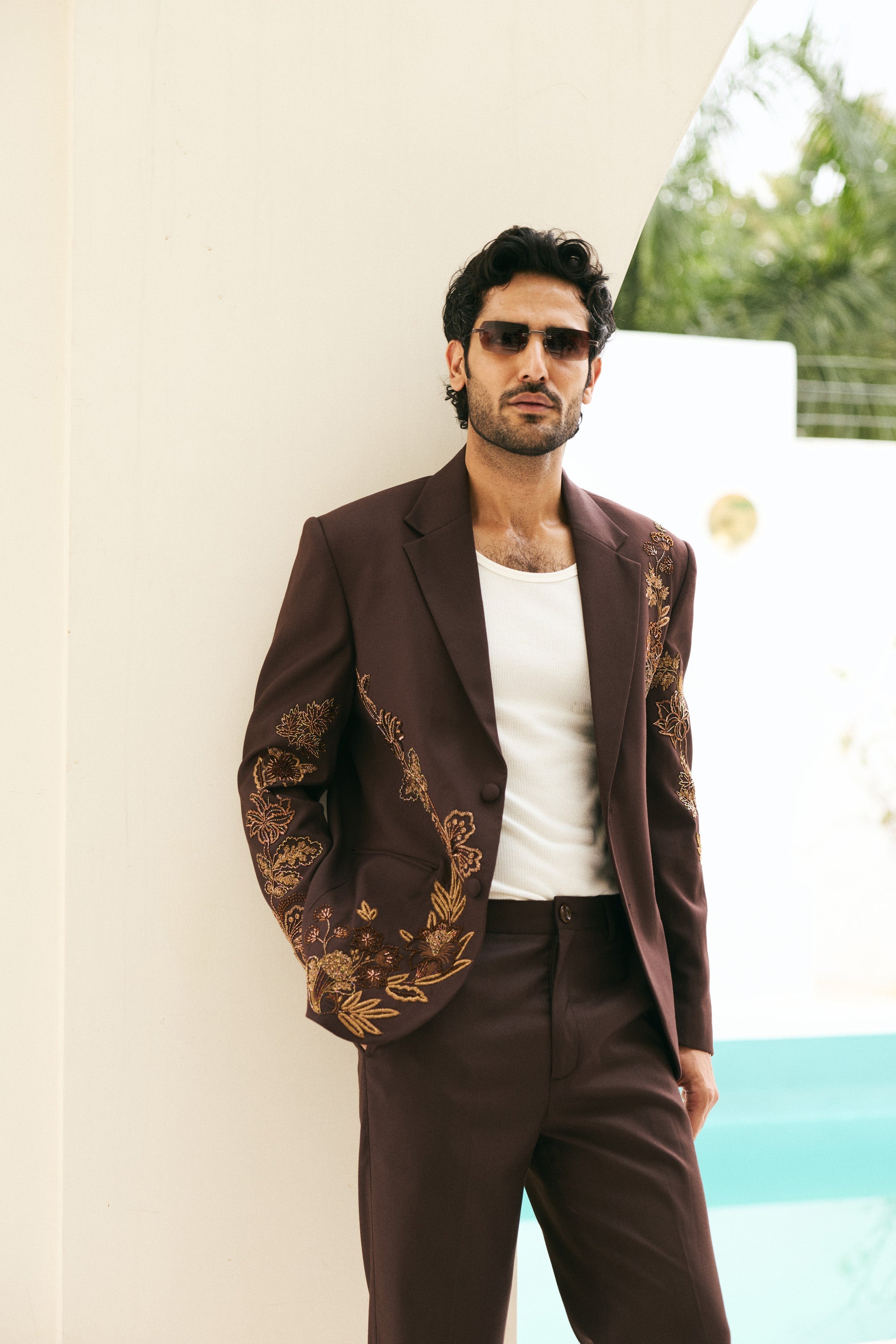 "Le Ibiza" Hand Embroidered Blazer