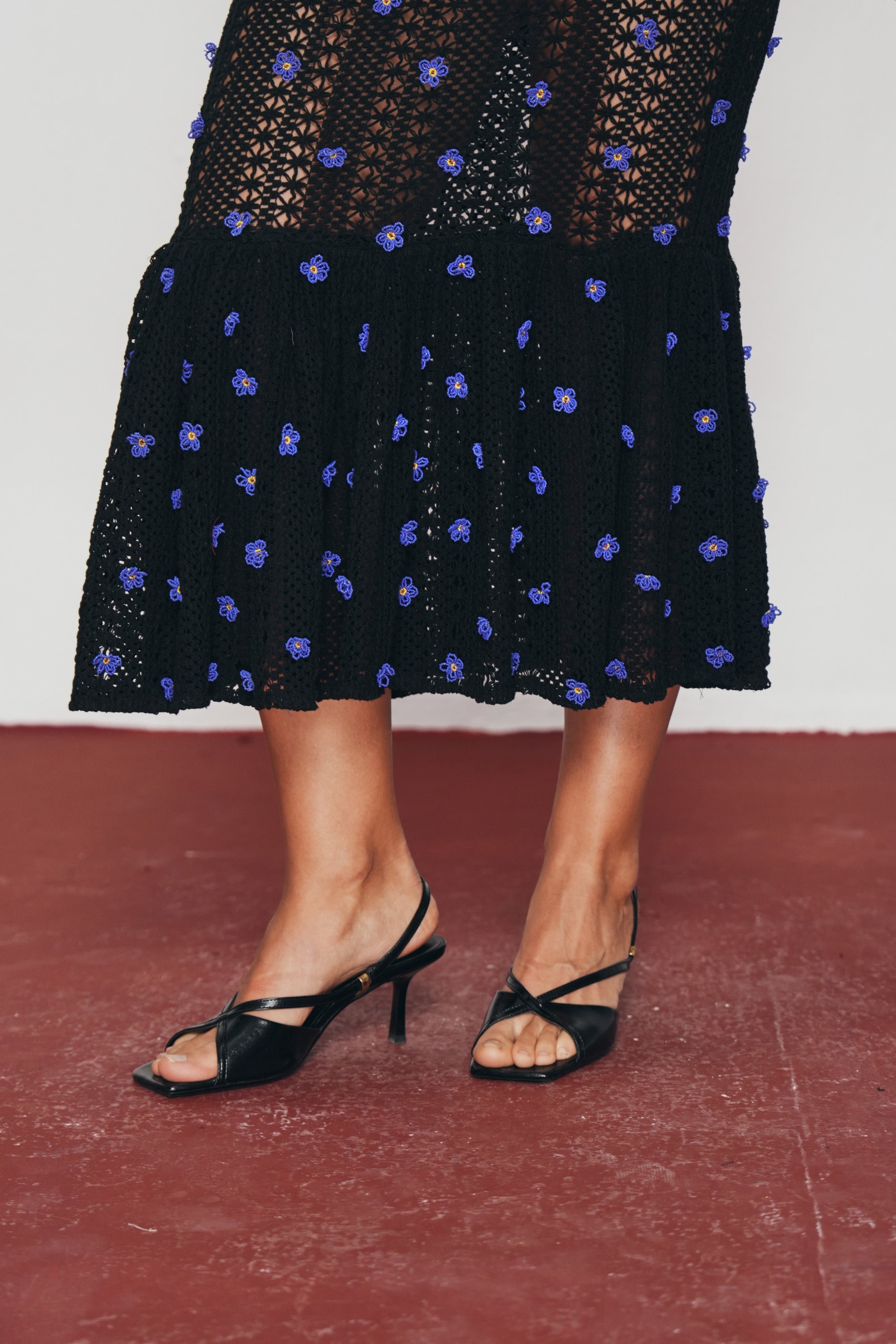 Amara hand beaded lace dress