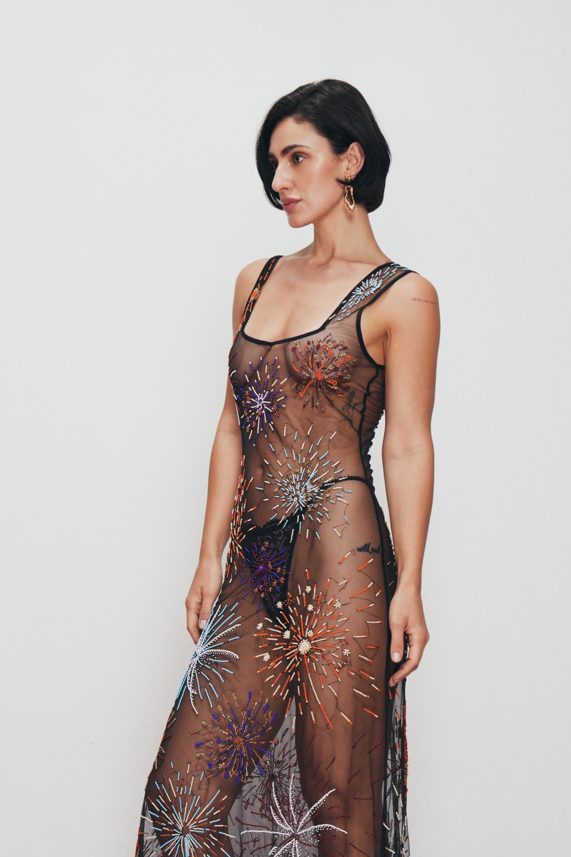 "Le Celebration" hand embroidered dress