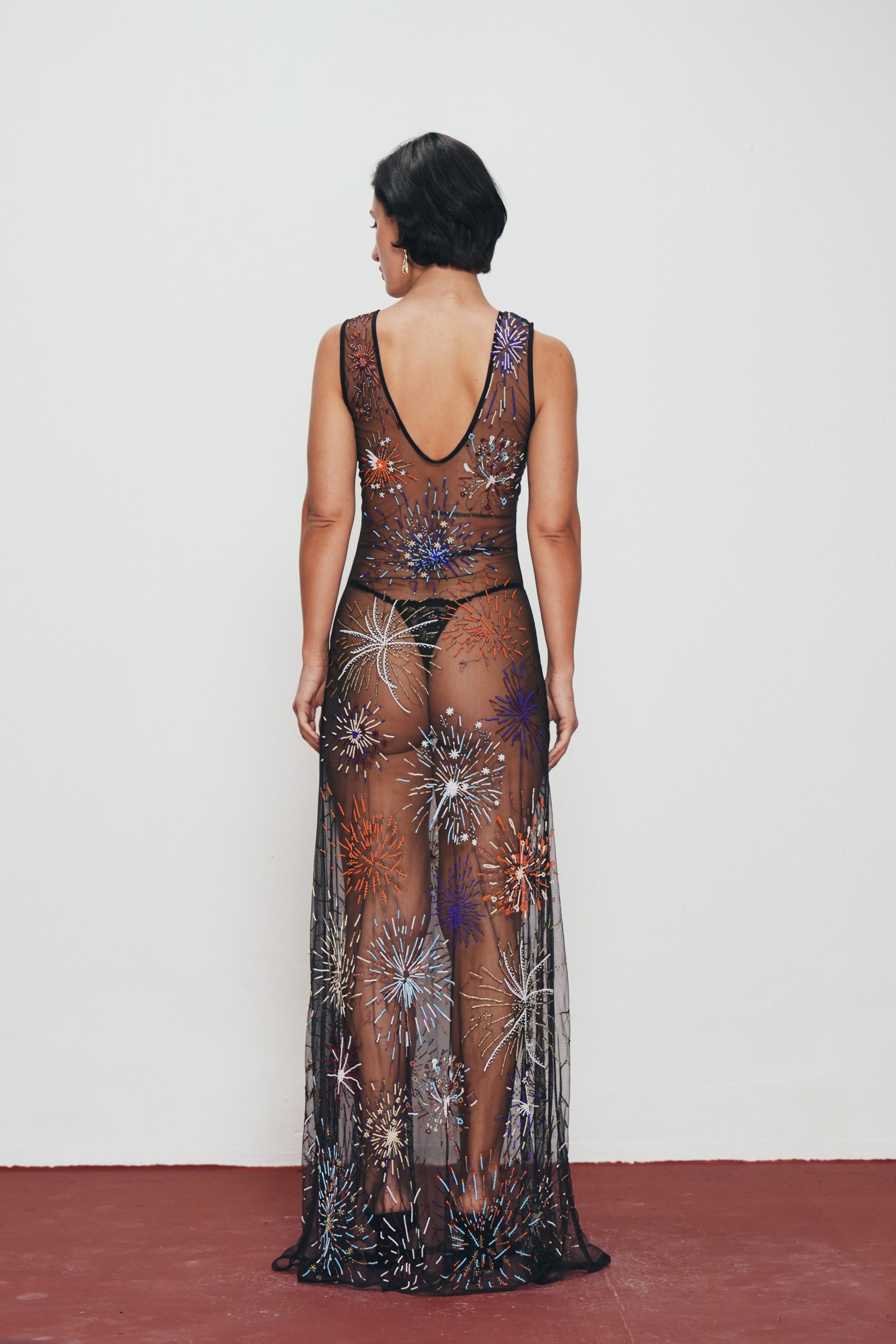 "Le Celebration" hand embroidered dress