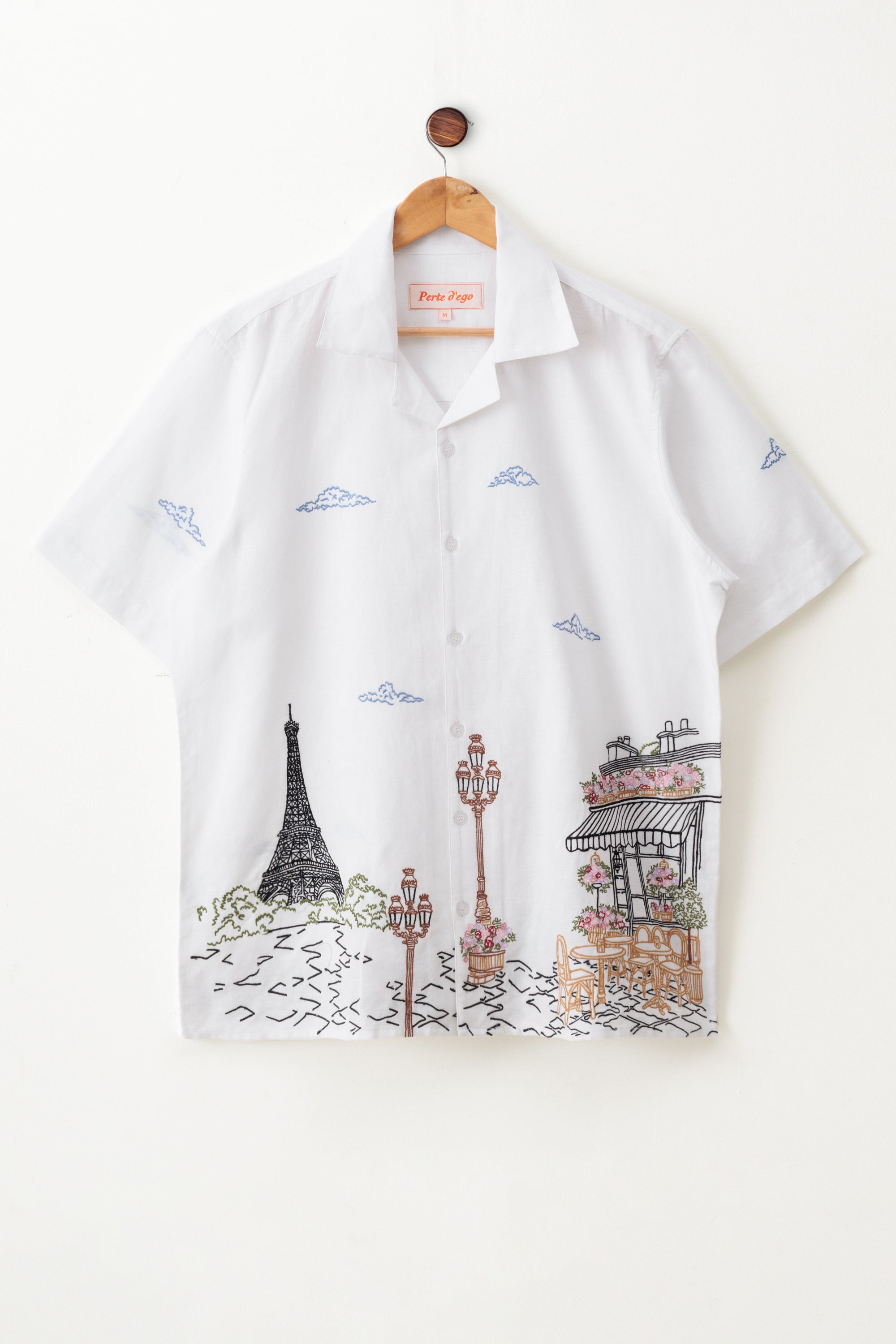 "Le Paris" embroidered shirt