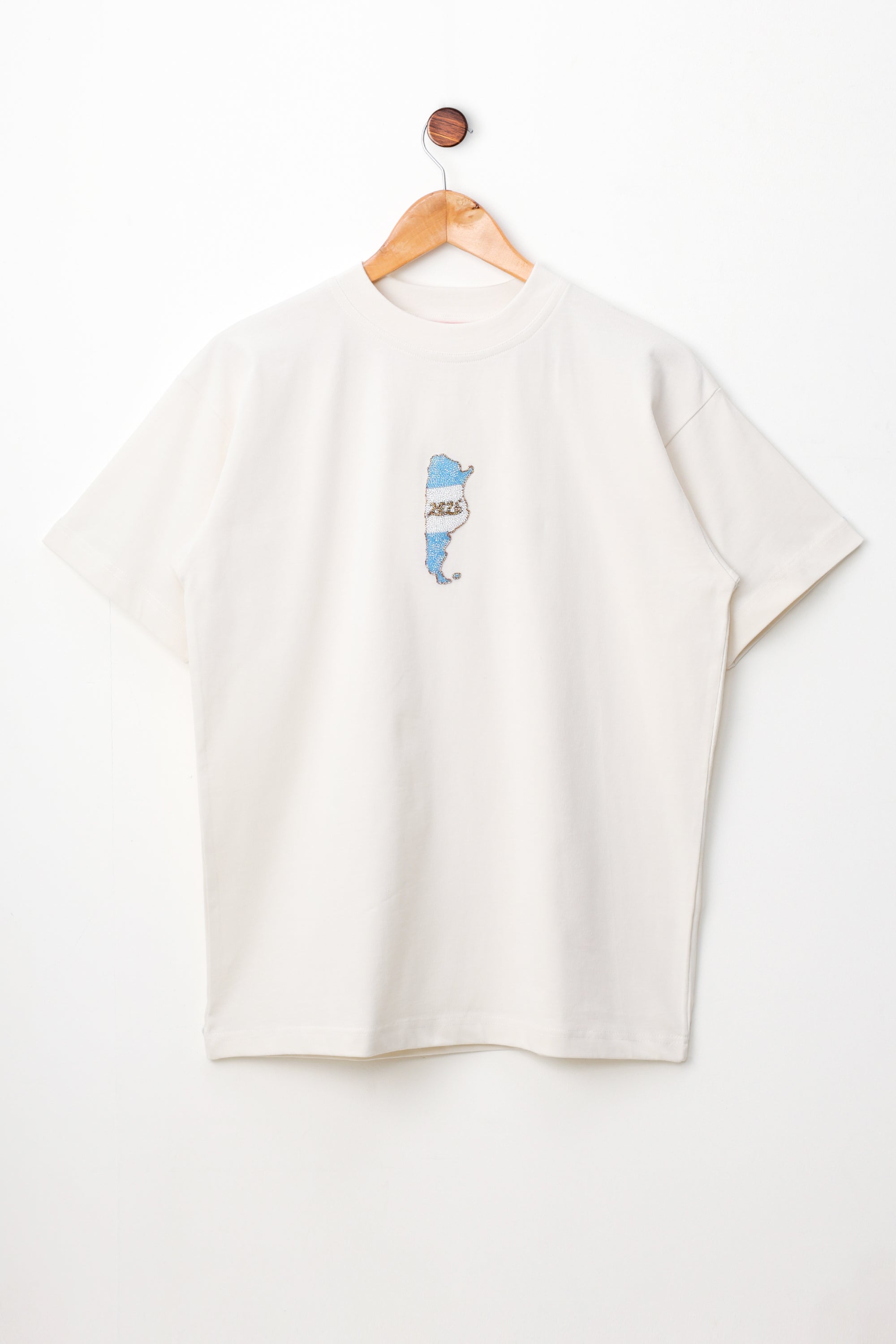 "Le Argentina 2026" hand embroidered T-Shirt