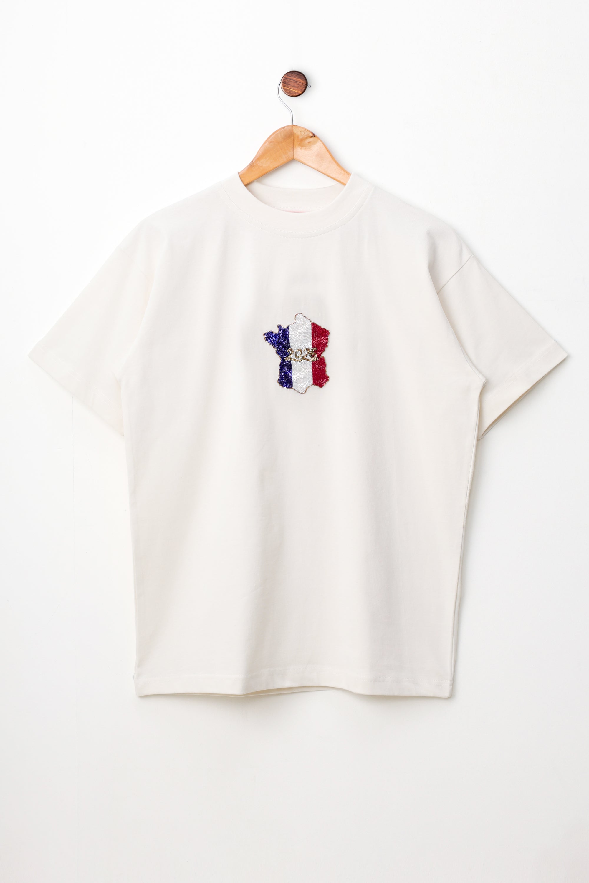 "Le France 2026" hand embroidered T-Shirt