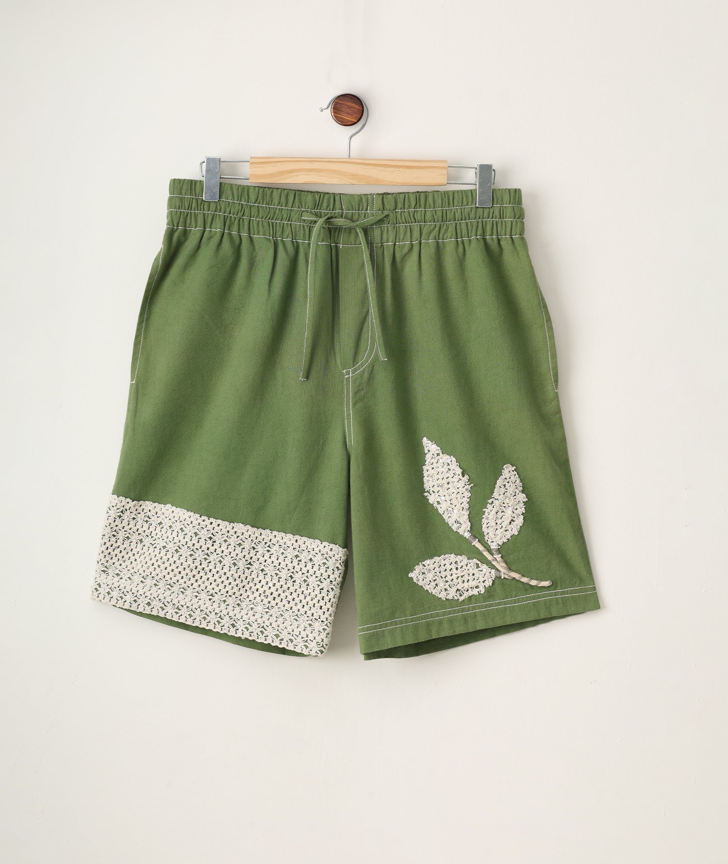 Lace applique shorts