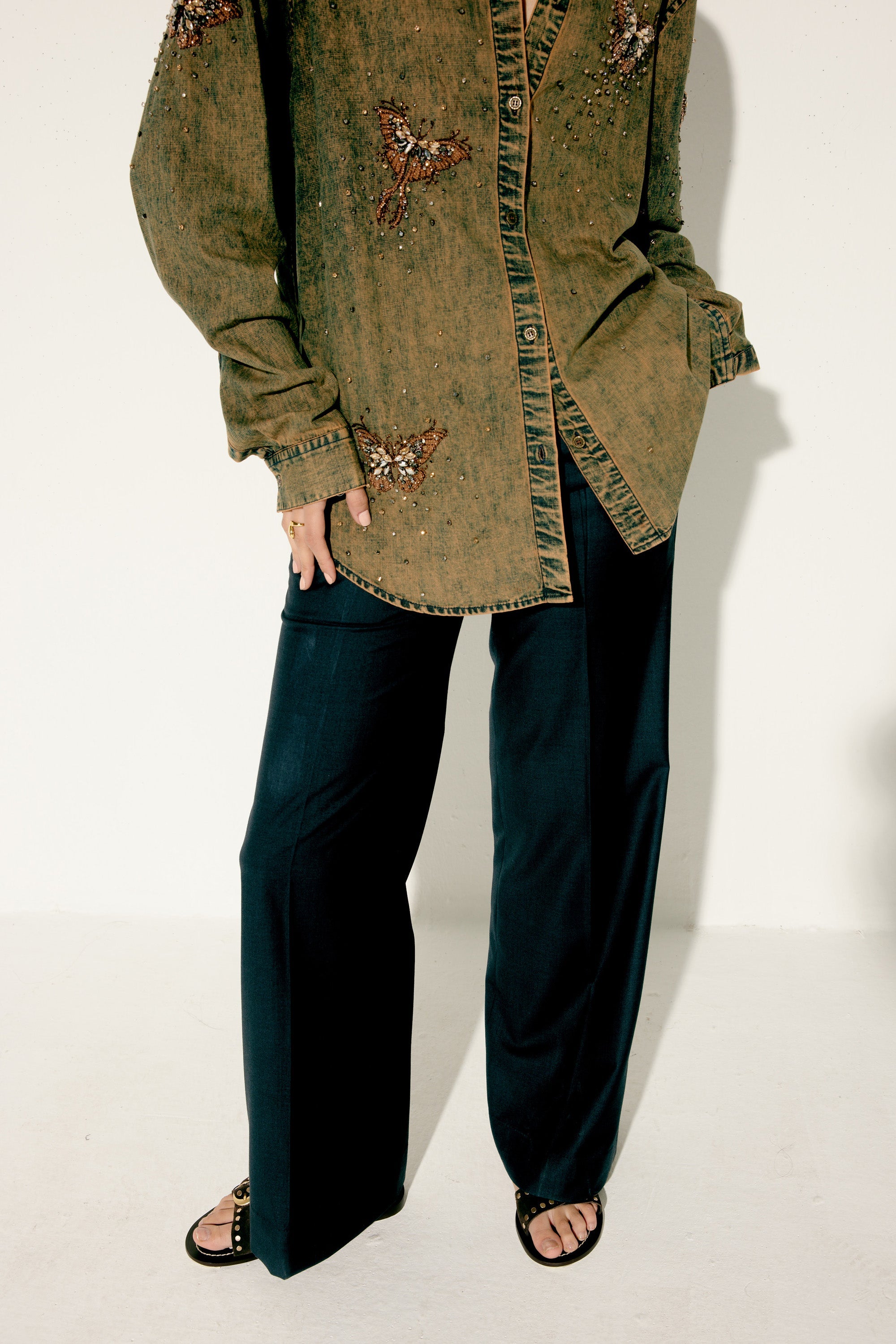 "Le Monarch" stonework shirt