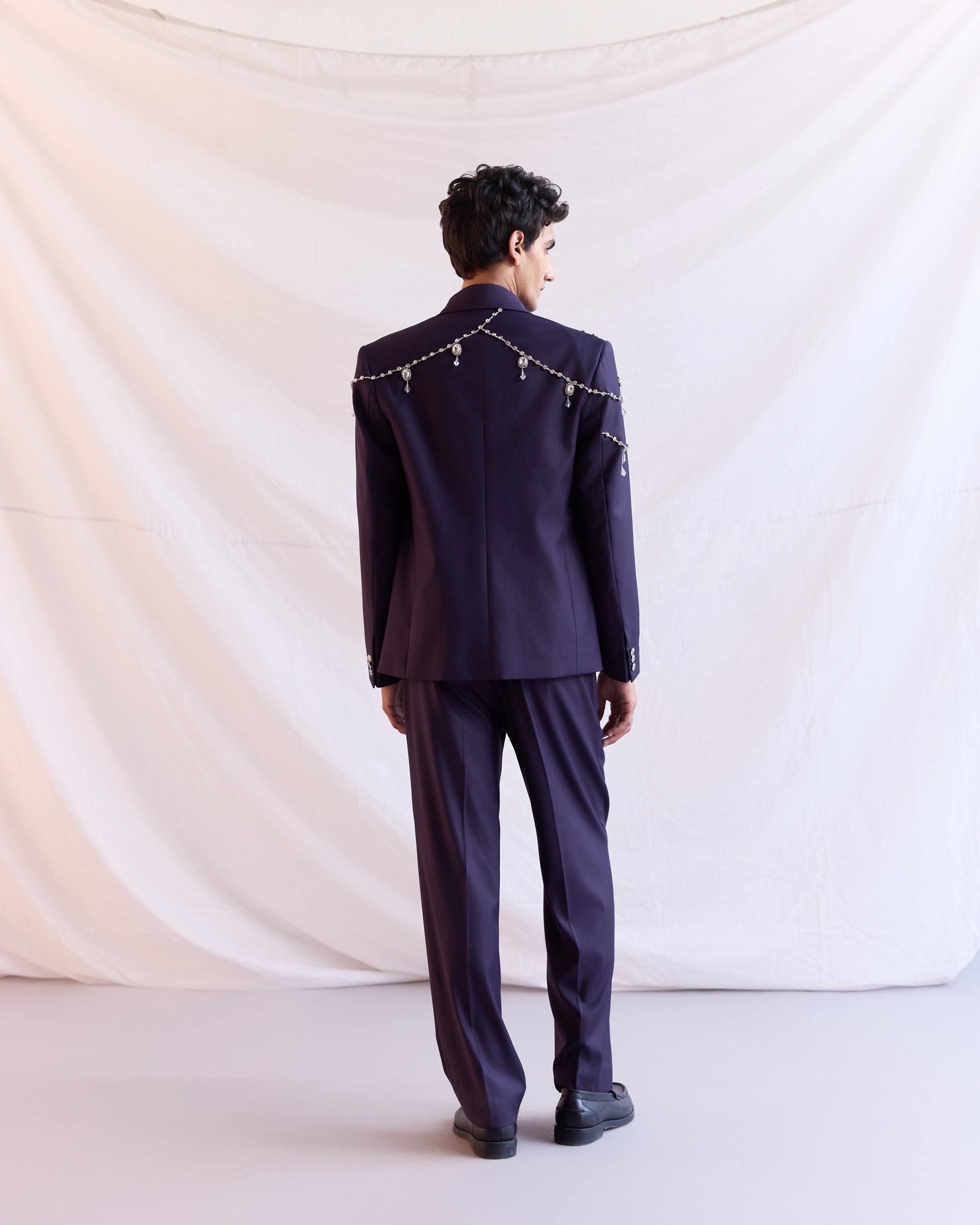 “Le Chandelier” hand embroidered blazer