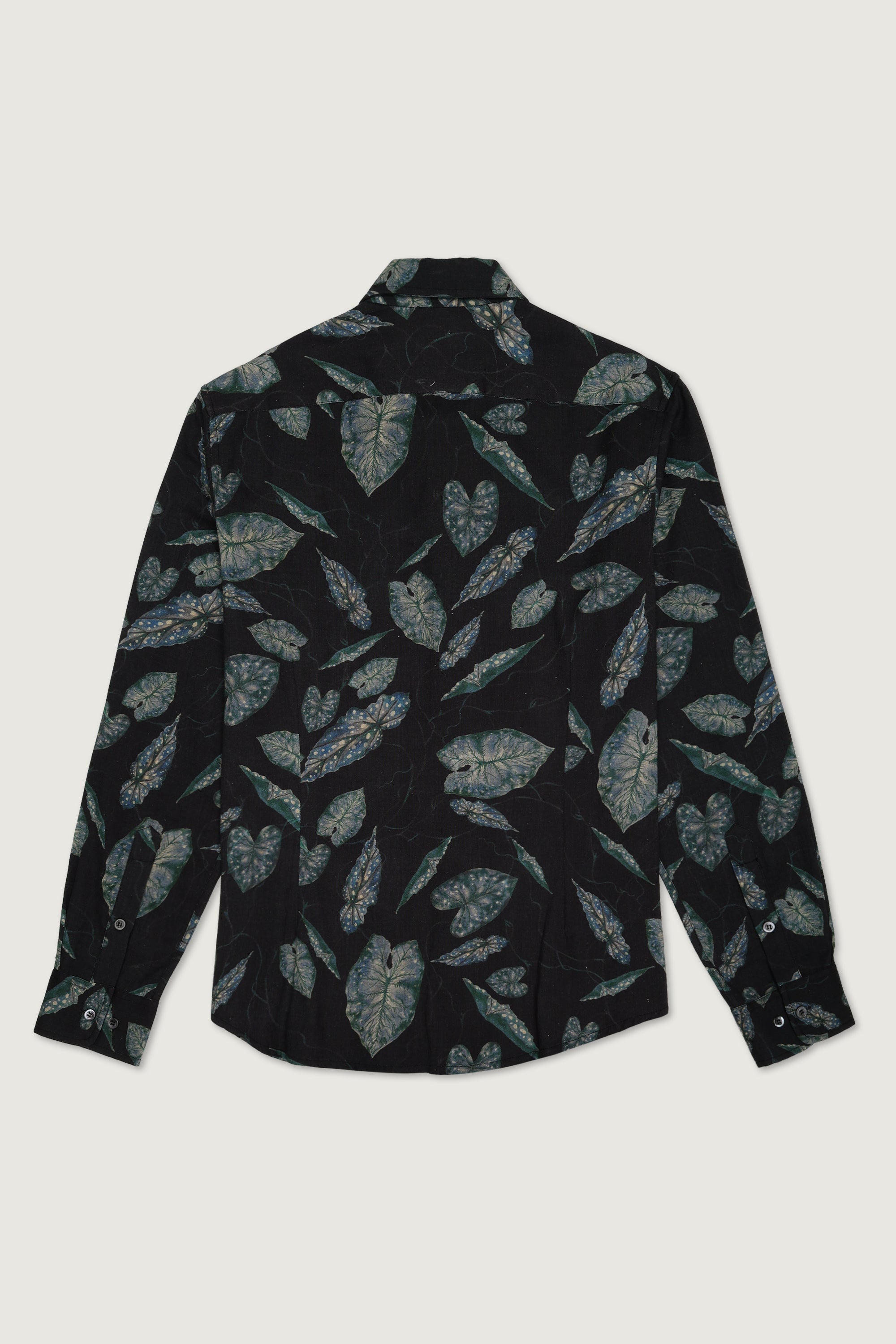 Botanical evening shirt- Black