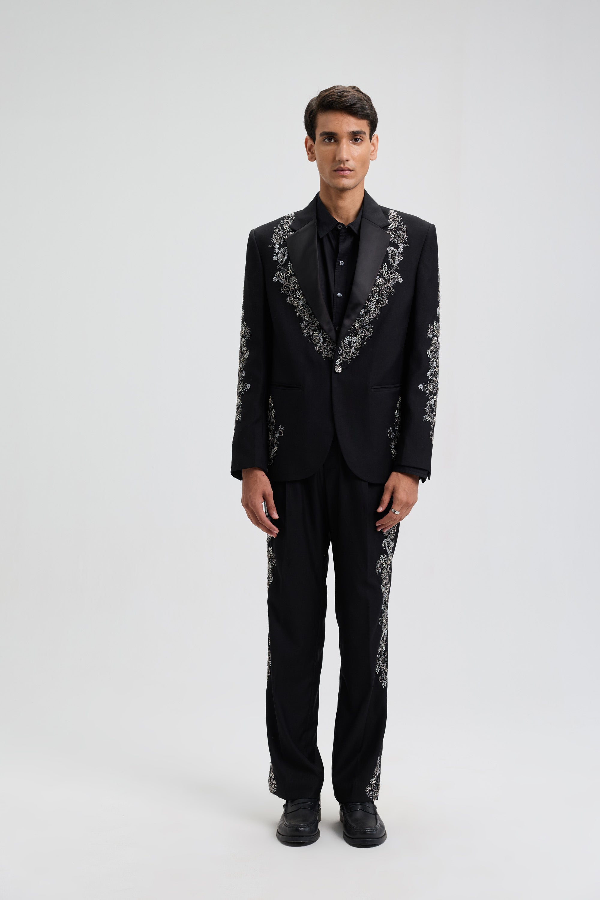 "Midnight in Paris" Hand Embroidered Pants