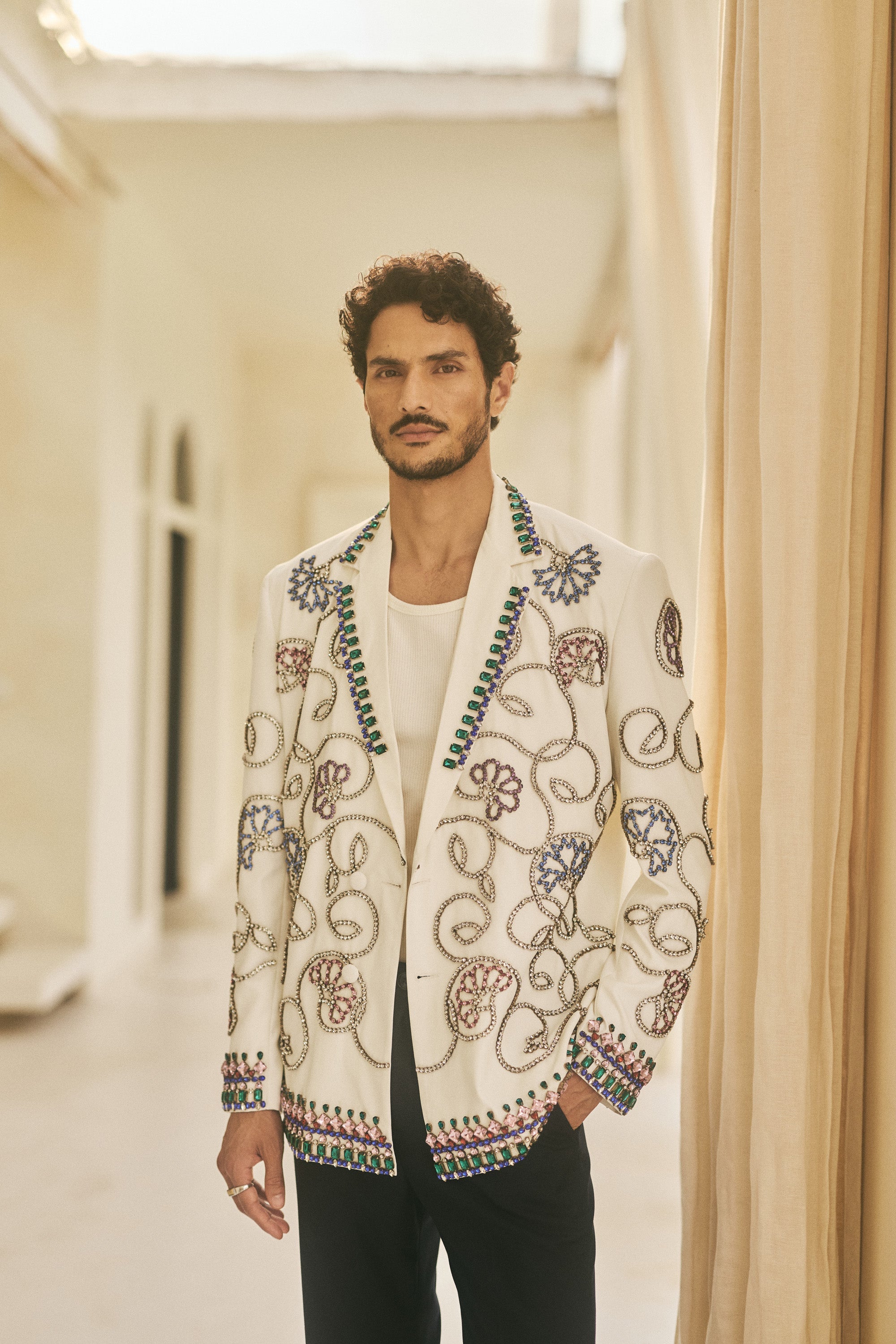 Moroccan hand embellished blazer
