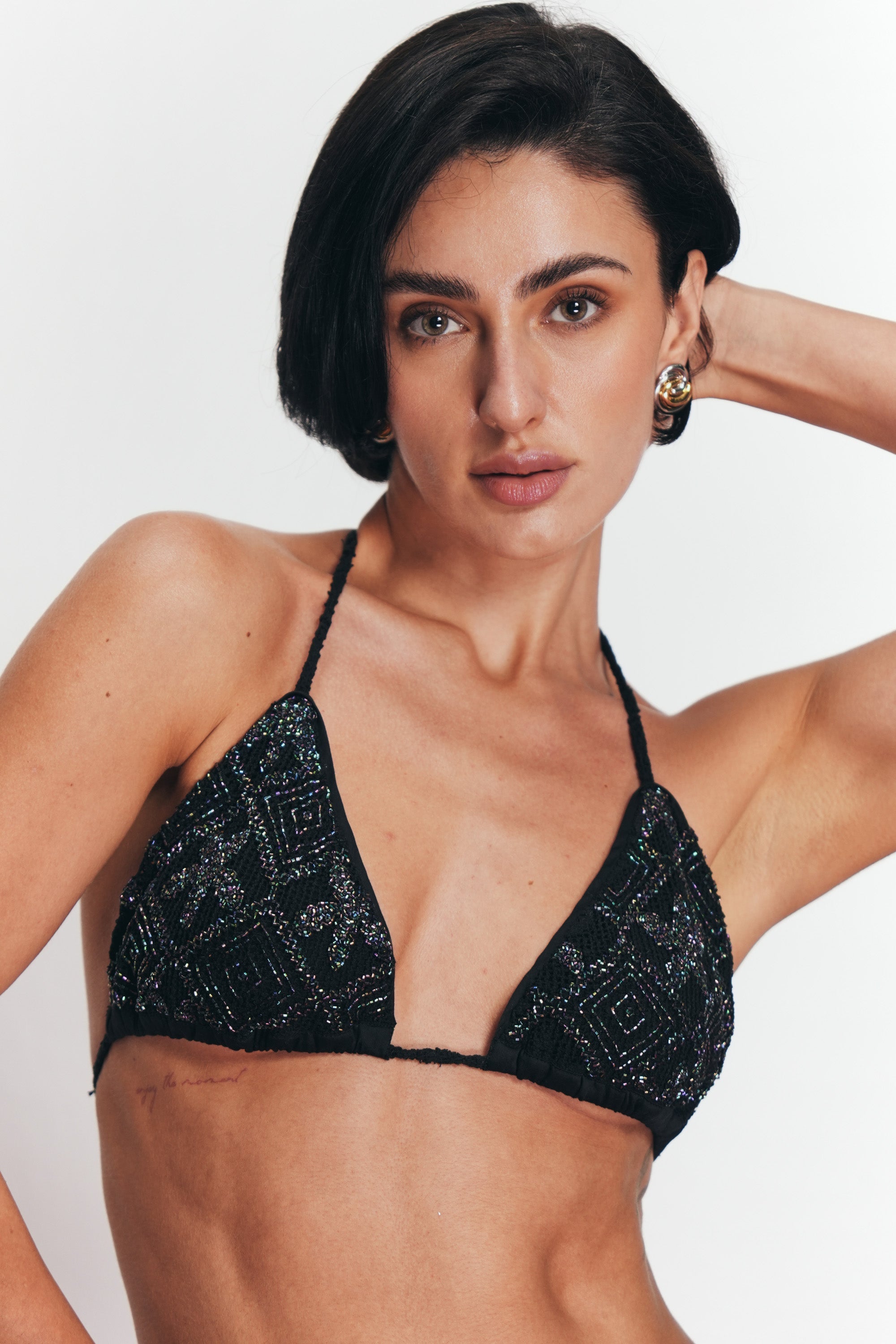 Midnight Spark Triangle Bikini Top