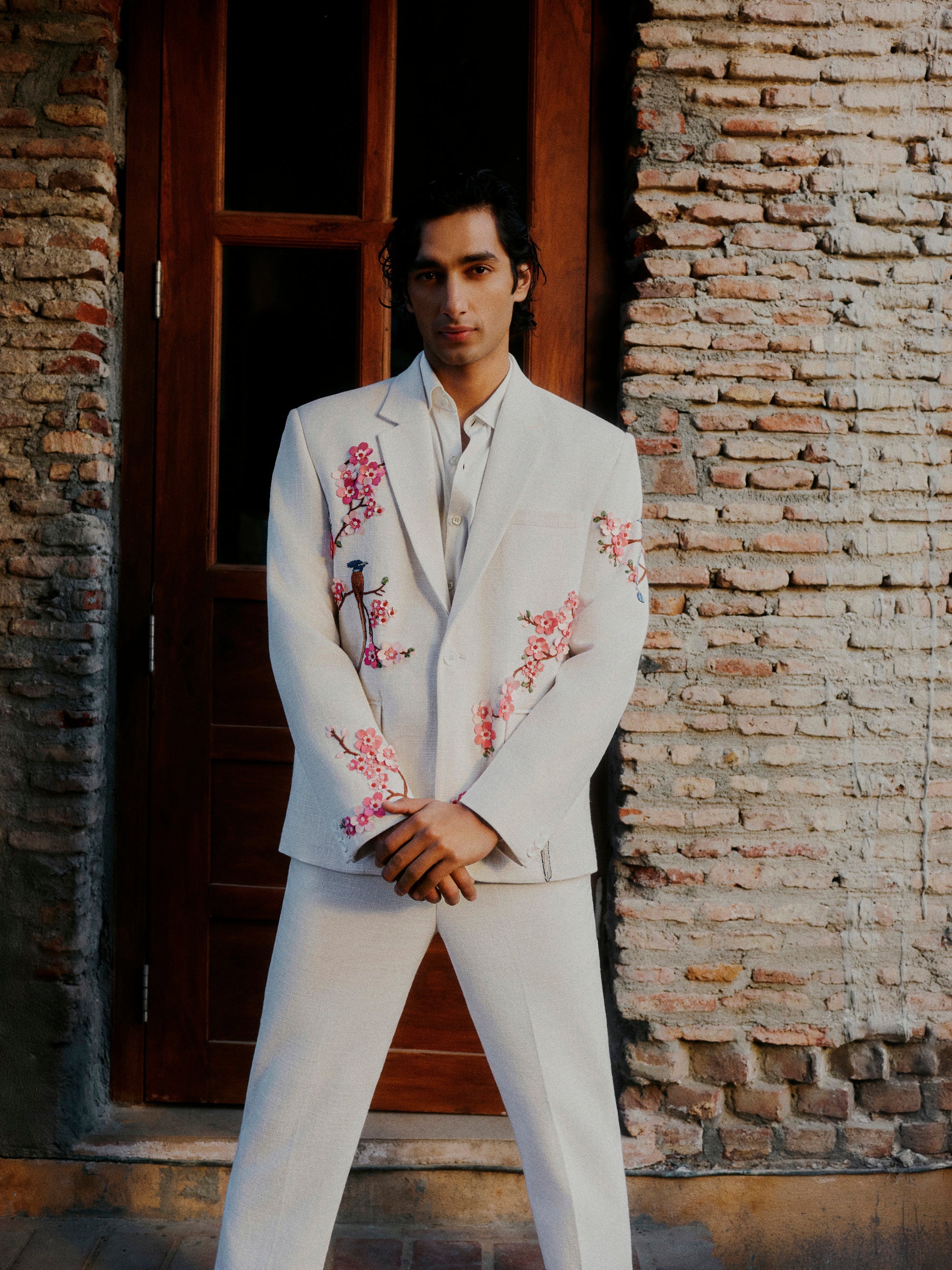 “Eternal Spring” Hand Embroidered Blazer